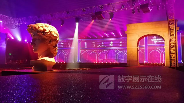 塔尖科技案例之全國首例大型室內(nèi)異形maping秀