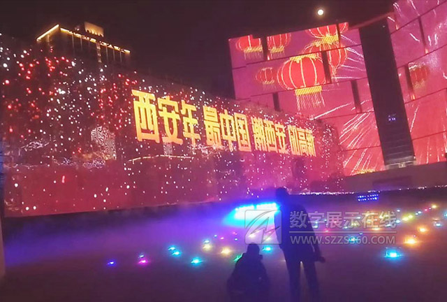 LED透明屏精彩助陣西安高新區(qū)光影中國年