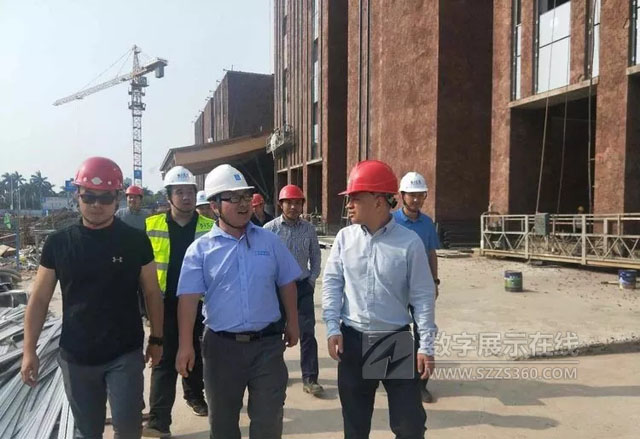 海口市長丁暉蒞臨�？谑忻裼慰椭行默F(xiàn)場指導(dǎo)工作