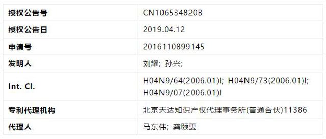 利亞德•德火科技獲得國家專利授權(quán)的公告