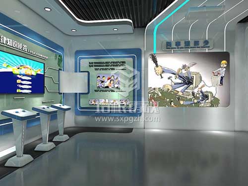 青少年法制實踐教育基地效果圖-防疫應急科普教育展館